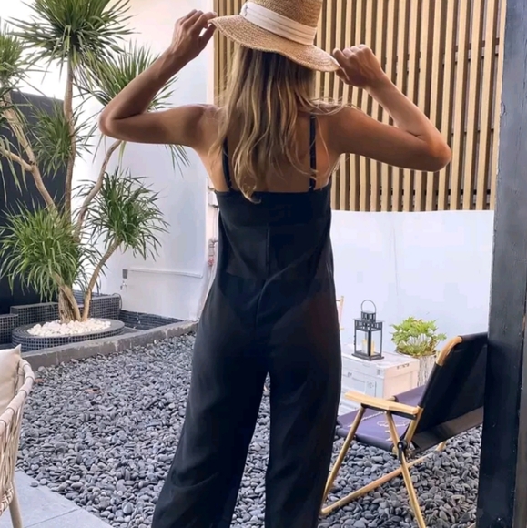 Sexy Black Sheer Jumpsuit - Picture 2 of 8